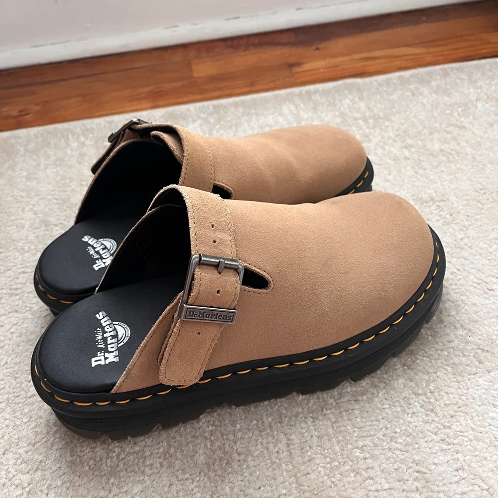 Dr. Martens Tan Slip-On Clogs